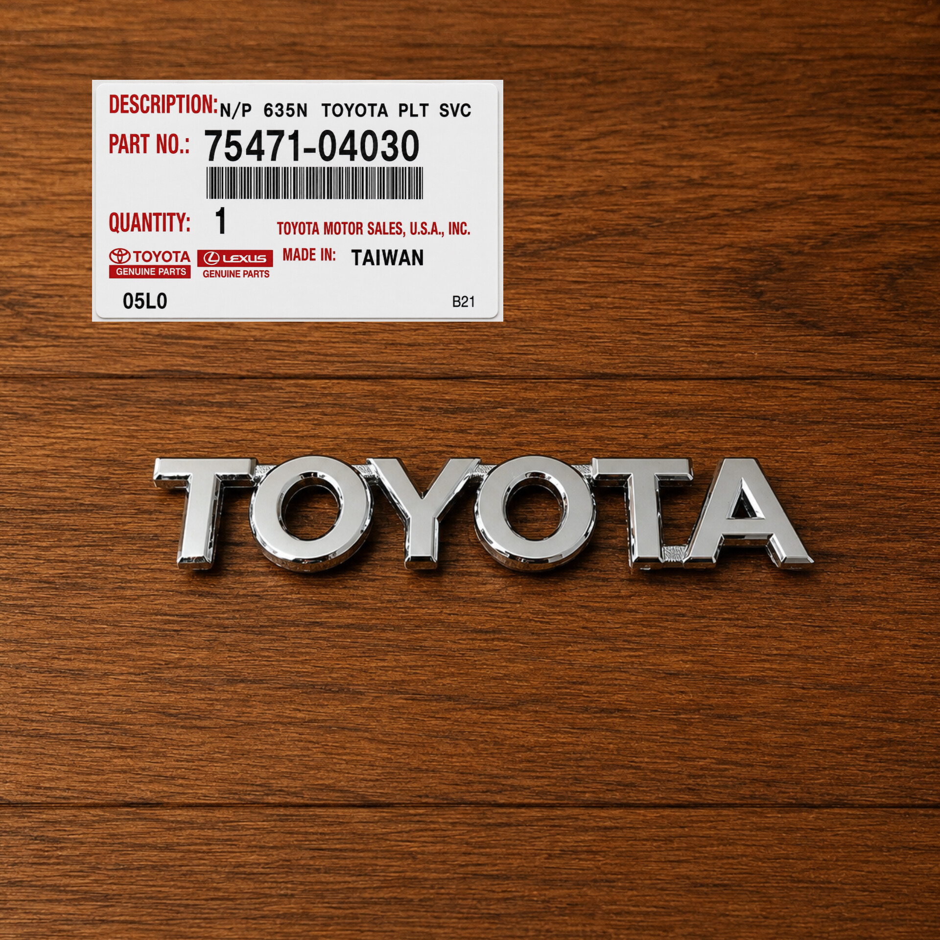 آرم نوشته تویوتا ( TOYOTA )  درب صندوق کرولا کراس ، bz4 , وایلدلندر، RAV4 , ازسال 2020 & 2026 ابعاد فابریک 12سانت  اصلی