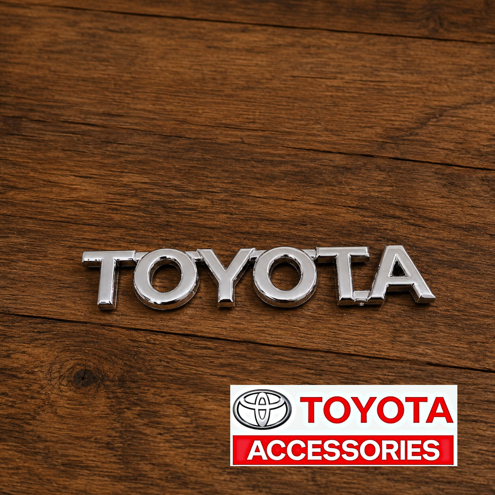 آرم نوشته TOYOTA درب صندوق اورجینال تویوتا کرولا ، کرولا کراس ، RAV4 , chr, bz4x, وایلدلندر ، 10 سانت