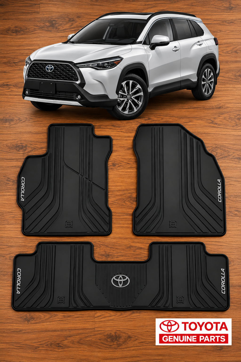 کفپایی لاستیکی تویوتا کرولا کراس | کفپایی کابین Toyota Corolla Cross مدل 2025 و 2026 |